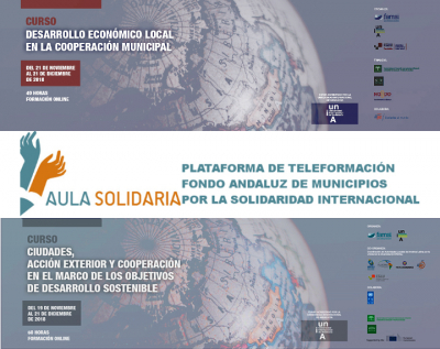 Ciudades, acci&oacute;n exterior, cooperaci&oacute;n, ODS y desarrollo econ&oacute;mico local: inf&oacute;rmate de las nuevas acciones formativas del FAMSI en la plataforma Aula Solidaria
