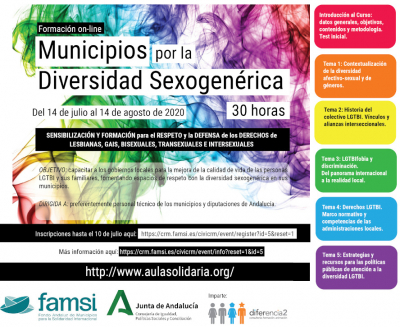 FAMSI lanza el curso online "Municipios por la diversidad sexogen&eacute;rica"