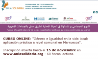 Abierto el plazo de inscripci&oacute;n del CURSO ONLINE 'G&eacute;nero e Igualdad en la vida local: aplicaci&oacute;n pr&aacute;ctica a nivel comunal en Marruecos'