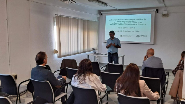 La Diputaci&oacute;n de Huelva celebra el Encuentro sobre Compra P&uacute;blica &Eacute;tica impartido por IDEAS Comercio Justo