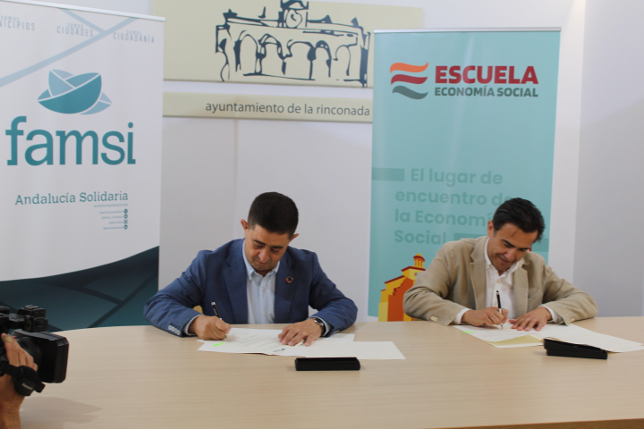 Escuela Andaluza de Econom&iacute;a Social se adhiere a la red FAMSI con la firma de convenio de colaboraci&oacute;n entre ambas entidades